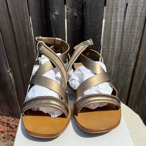 Brunello Cucinelli leather and suede sandals